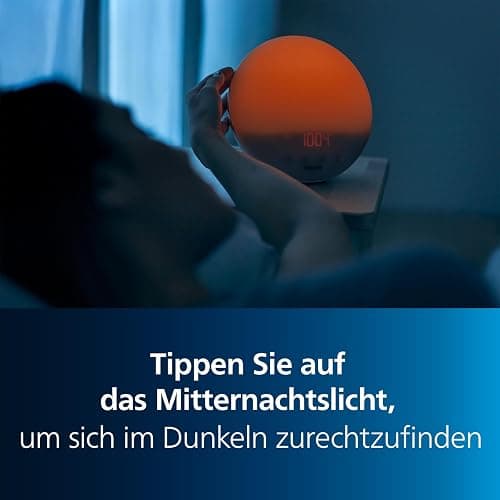 Philips SmartSleep Wake-up Light – Nachttischlampe & Wecker, Farbige Sonnenaufgangssimulation, 20 Helligkeitseinstellungen, 6 natürliche Wecktöne, Mitternacht-Lichtfunktion, Modell HF3521/01 thumbnail 3