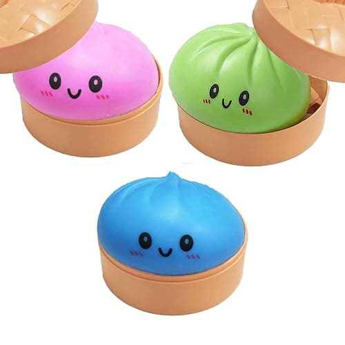 New -Dumpling Squishies & Dumpling Squishy Mystery Box, Relieving Stress .Squishy Dumplings. (Purple) thumbnail 6