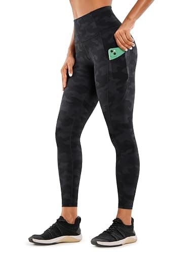 CRZ YOGA Naked Feeling Leggings Pockets 25'' | Sleek, Decent Compression, Workout, Interior Drawstring, for Women - Image 1