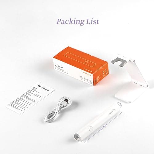 Denabuty UV Light for Gel Nails, Mini UV LED Nail Lamp Handheld with Stand | Portable Nail Dryer Rechargeable USB Cordless, Nail Light with 2 Timers for Fast Drying, White thumbnail 6