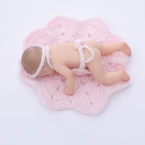 Cloveray 5 inch Mini Platinum Silicone Reborn Baby Doll, Tiny Silicone Baby Dolls，Realistic Newborn Baby Dolls Full Body Stress Relief, Decoration, Gifts, Collectible thumbnail 7