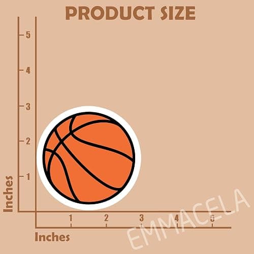(3PCS) Basketball Stickers – Waterproof Vinyl Decals for Laptops, Water Bottles, Tumblers, Basketball Gift for Player Team and Fan 3" x 3". thumbnail 3