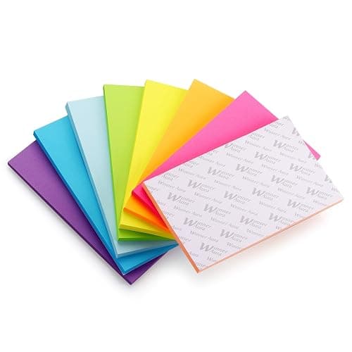 Sticky Notes 3x5 in, Bright Colors, 8 Pads, 50 Sheets/Pad Total 400 Sheets | Large-sized Self-adhesive Notepad thumbnail 8