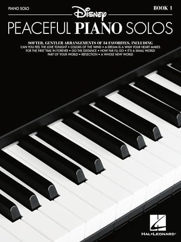 Disney Peaceful Piano Solos | Intermediate Piano Sheet Music Book | 34 Calming Disney Songs for Relaxation and Performance | Piano Songbook for Adults, Students, and Music Teachers - Image 1
