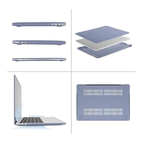 MOSISO Compatible with MacBook Pro 13 inch Case M2 2025, 2024, 2023, 2022-2016 A2338 M1 A2251 A2289 A2159 A1989 A1708 A1706, Plastic Hard Shell&Keyboard Cover&Screen Film&Storage Bag, Lavender Gray thumbnail 5