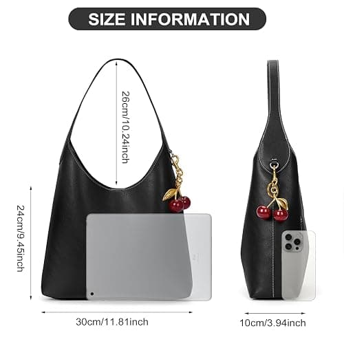 HICARRY Faux Suede Hobo Bags Vegan Leather Shoulder Bag Tote for Women Medium Slouchy Designer Handbags Purses Fall Fashion thumbnail 6