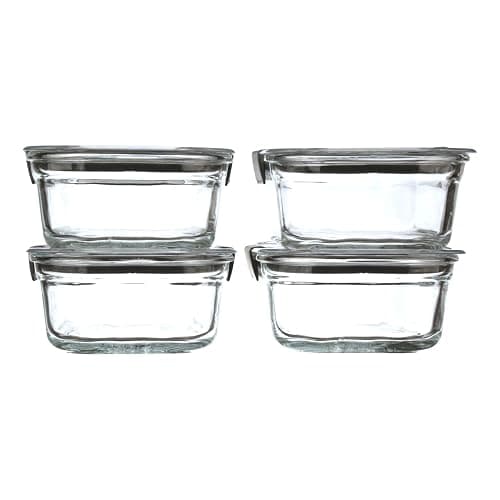 Rubbermaid Brilliance Glass Food Storage Containers, 3.2 Cup, Set of 4, BPA-Free, Leak-Proof, Clear thumbnail 7