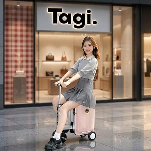 Ride On Electric Suitcase for Adults & Kids, Motorised Scooter Luggage with 250W Motor, Rechargeable Battery, TSA Lock, USB Charging, Smart Travel Case, 110kg Load thumbnail 2