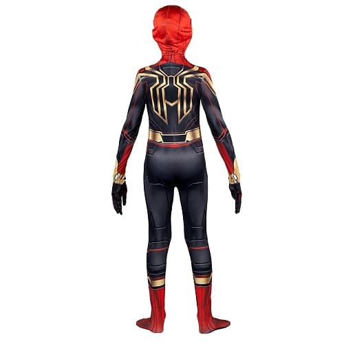 MARVEL Integrated Spider-Man Official Youth Deluxe Zentai Costume - Stretch Spandex with Hidden Zippers and Wrist Slits thumbnail 4