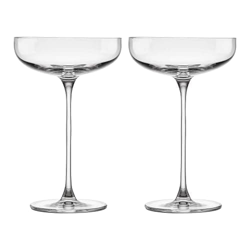 NUDE GLASS Savage Coupe Glass 7.5 oz. - 4.25" W x 6.75" H Set of 2 - Image 1