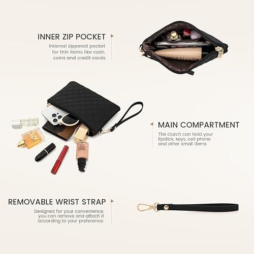 LOVEVOOK Laptop Bag for Women 15.6 inch Canvas Laptop Tote Bag, Large Capacity Work Bag with Clutch Purse, Computer Bag Office Business Briefcase, Casual Handbag for Travel College Teacher School thumbnail 8