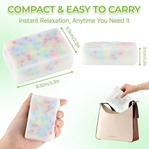 Pimple Popping Fidget Toy - Skin Picking Squishy Pad for Adult - Picky Pad & Taba Squeeze Stress Relief Fidget with Colorful Beads - Pimple Popper Toy for Anxiety | Dermatillomania | ADHD thumbnail 2
