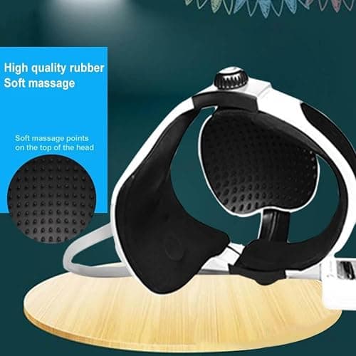 Electric Head Massager Helmet, Head Massager Scalp Helmet, Adjustable Intensity, with Remote Control, Air Pressure Music Massager, for Deep Stress Release, Relaxation thumbnail 7