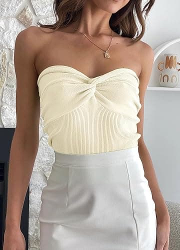 EFAN Womens Tube Tops Summer Outfits Cute Crop Tops 2026 Beach Vacation Spring Fashion Y2K Strapless Sleeveless Clothes thumbnail 4