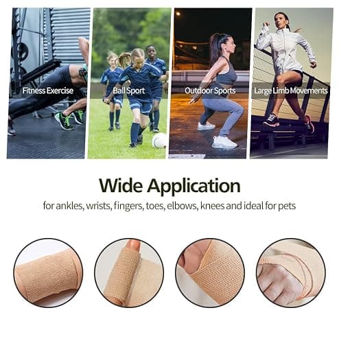 6pcs 2in Self Adhesive Bandage Wraps, Vet Wraps, 12 Colors to Choose, 5 Yard Self Adherent Wraps for Sports, Wrist, Ankle and Swelling thumbnail 6
