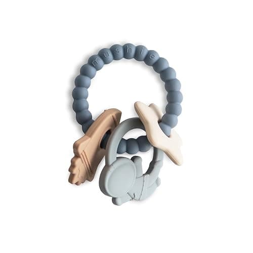 mushie Silicone Space Teething Ring Toy thumbnail 5