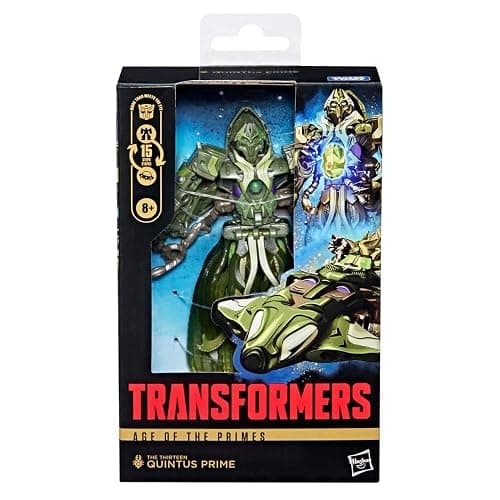 Transformers Age of the Primes The Thirteen Quintus Prime, Deluxe Class 5.5-Inch Converting Action Figure, Robot Toys for Ages 8+ thumbnail 3