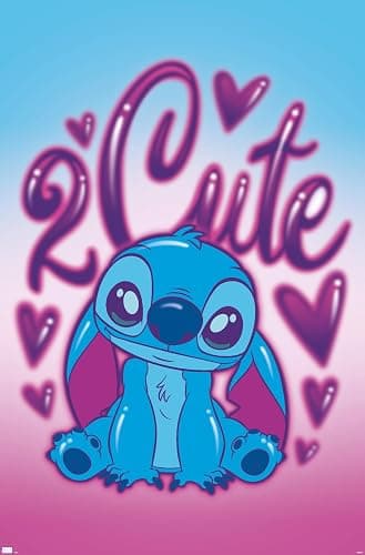 Disney Lilo and Stitch - 2 Cute Wall Poster, 34L" x 22.4W", Unframed Version - Image 1