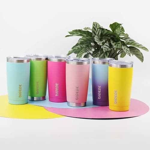 BJPKPK 20oz Stainless Steel Tumbler with Lid And Straw, Double Wall Vacuum Coffee Cup, Travel Mug for Ice Drink and Hot Beverage, Insulation Travel Tumblers Cups,Cherry Blossom thumbnail 6