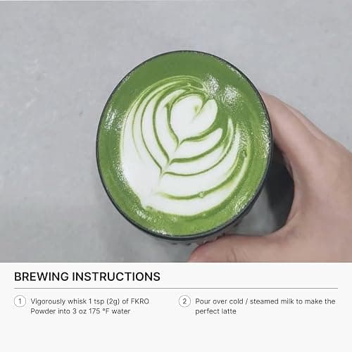 FKRO Organic Ceremonial Grade Matcha Green Tea Powder | 1st Harvest, Single Origin, Single Saemidori Cultivar | Flown in Fresh from Japan Every Month (30g/1.06oz) Tin thumbnail 6