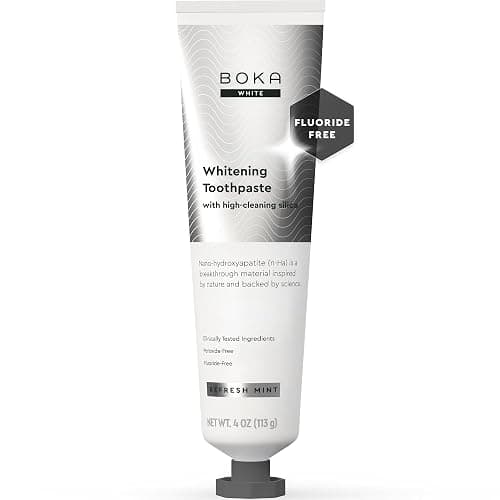 Boka Toothpaste - Fluoride Free Toothpaste, Nano Hydroxyapatite Toothpaste | Appropriate for Sensitive Teeth - Adult Oral Care - Clinically Tested - Whitening - 4 Oz, 1PK - Image 1