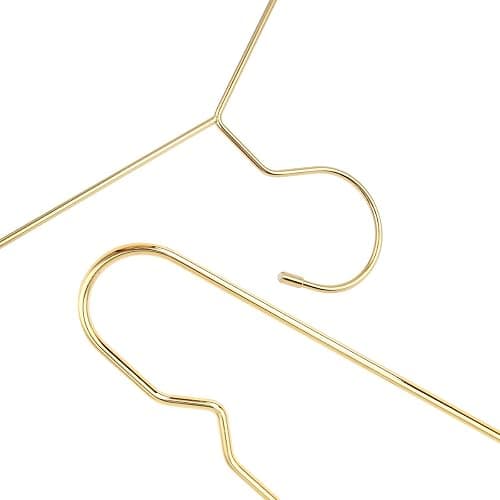 17.7" Strong Metal Wire Clothes Hangers, Coat Hanger, Standard Suit Hangers, Metal Shirt Dress Hanger Rack, 30 Pack, Gold thumbnail 7