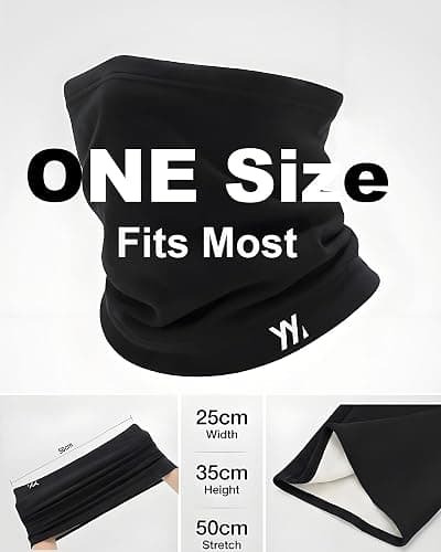 YANIKY Winter Neck Gaiter Warmer, Soft Modal-Wool Fleece Face Cover, Windproof Face Mask for Men Women thumbnail 6