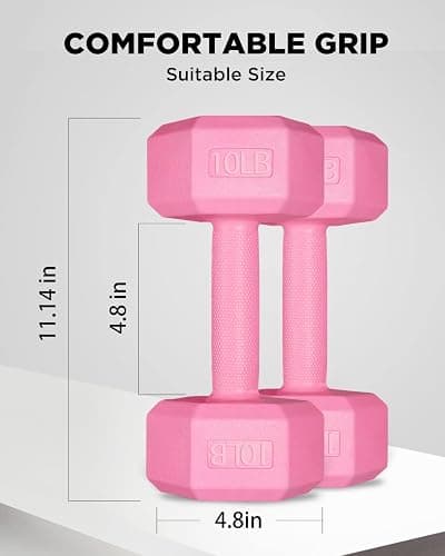 pink 10 lb dumbbells  thumbnail 4