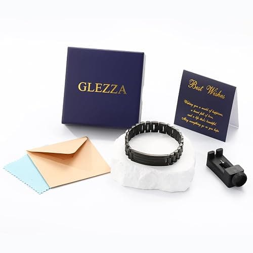 GLEZZA Stocking Stuffers - Christmas Gifts for Men - Bracelets for Men American Flag Cross Bible Verse Bracelet Christmas Birthday Christian Gifts for Dad Daddy New Dad,Adjustable Size thumbnail 6