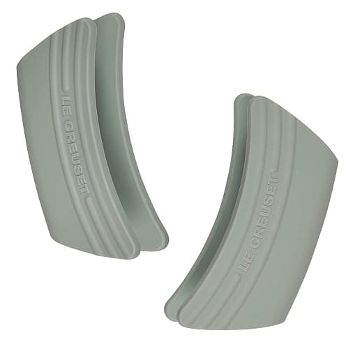 Le Creuset Silicone Set of 2 Handle Grips, 5" x 2 1/2" each, Sea Salt thumbnail 3