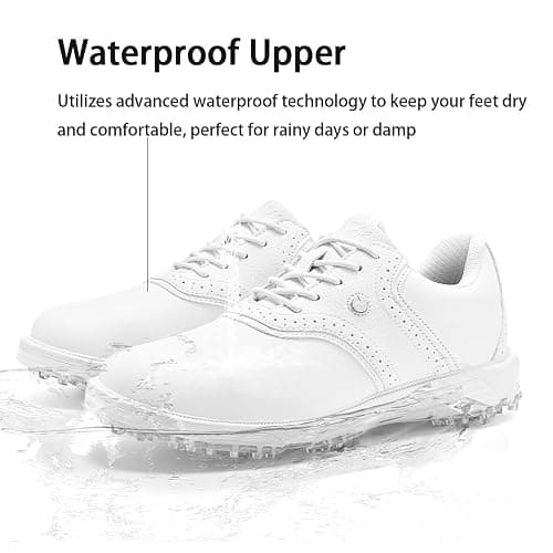 DARIBOM Mens Golf Shoes Traditions Fixed Nailless Sole Waterproof Spikeless Size 7.5-14 thumbnail 5