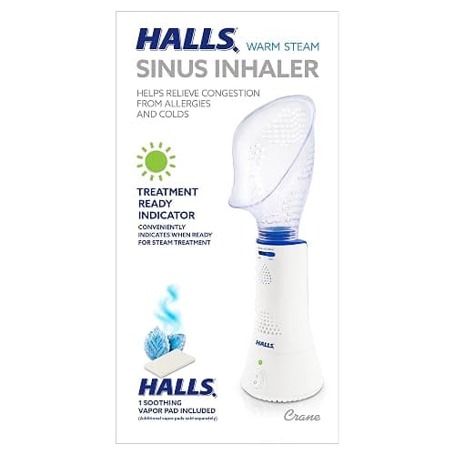 Crane x Halls Personal Vaporizer Steam Inhaler, Throat Steamer, Warm Steam Sinus Inhaler for Congestion and Cough Relief, Vapor Pad Compatible, Vocal Steamer for Singers thumbnail 6