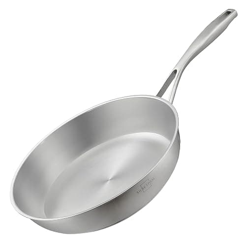 SILBERTHAL Padella acciaio inox 28 cm - Induzione gas e forno 400ºC - Senza rivestimento 18/10 - Triplo fondo - Image 1