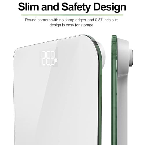 RENPHO Digital Bathroom Scales Weighing Scale with High Precision Sensors Body Weight Scale (Stone/lb/kg) - White, Core 1S thumbnail 5
