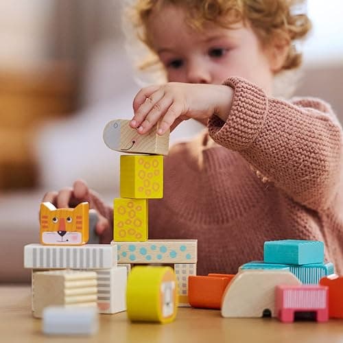 HABA Wooden Building Blocks Animal Parade - 25 Piece Wooden Toddler Toy Set for Ages 1-3 - Stacking Toys & Wood Blocks for Kids 2-4 Years, Made in Germany thumbnail 5