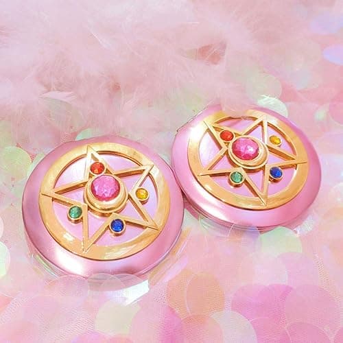 SHOWLOUE Makeup Compact Mirrors, Personal Makeup Mirror Portable Travel Handheld Foldable Double Sided Mirror thumbnail 6