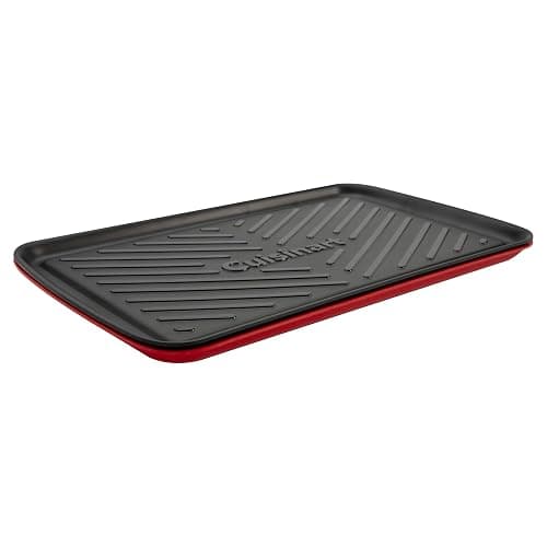 Cuisinart Grilling Prep & Serve Trays, 17x10.5 inch BBQ Tray Safe for Food Handling, 2 Dishwasher Safe Nesting Trays Black & Red, Perfect Grilling Accessories for Cooked & Raw Meat, Fits 6 Burgers thumbnail 5