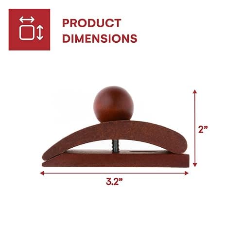 Precision Quilting Tools Quilting Supplies - Premium Wall Tapestry Hanger, Durable Large Tapestry Wall Hanging Clips with 2 Screws for Easy Display - Wood, 3.25 x 2 Inches - Dark Stain Finish thumbnail 3