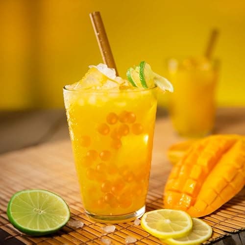 Popping Boba for Bubble Tea - Fruit Pearls, Bursting Bubbles - 1 kg - Mango - NO Artificial Colors - Lower sugar, Real Fruit juice - 100% Vegan & Glutenfree thumbnail 5