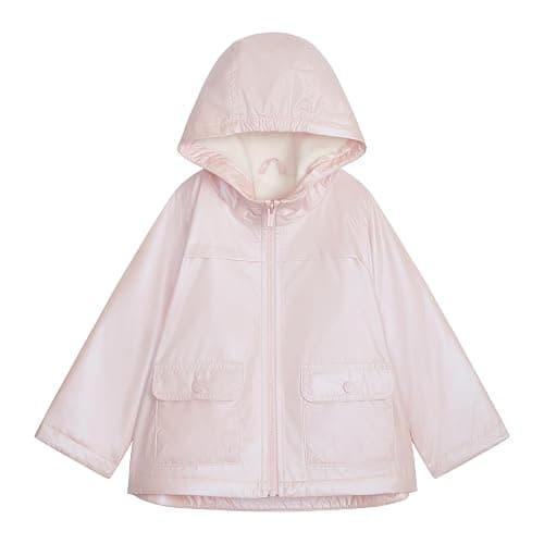 Carter's Toddler & Little Girls' Lightweight Fleece Lined Hooded Raincoat Rain Jacket - 5-6 - Pink - Image 1