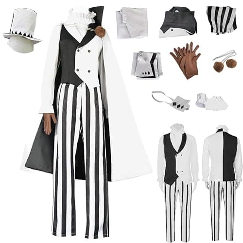 TFRVMA Nikolai Cosplay Costume Nikolai Cosplay Outfit Nikolai Uniform Cape With Wig Full Set Halloween - White - Small - Image 1
