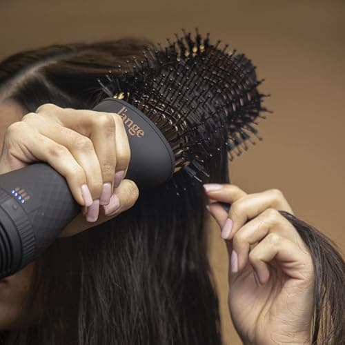 L'ANGE HAIR Le Volume 2-in-1 Titanium Blow Dryer Brush | Hot Air Brush for Hair Drying & Styling | Ionic Oval Barrel for Smooth, Frizz-Free Volume | (Black – 60mm) thumbnail 3