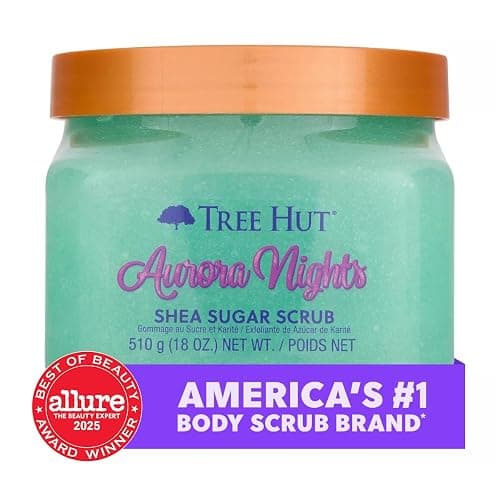 Tree Hut Aurora Nights Shea Sugar Scrub, Exfoliating, Hydrating & Moisturizing Body Scrub with Shea Butter & Nourishing Essential Oils, Smooth & Soften Skin, 18 oz thumbnail 3