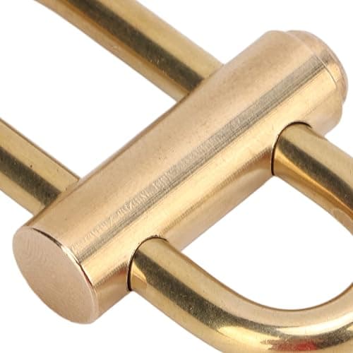 SNOQ Brass Lock Clip Key Holder, Slide Locking Carabiner Oval Durable Wear Resistant Elegant for Hiking, SNOQrBOOiS6 thumbnail 8