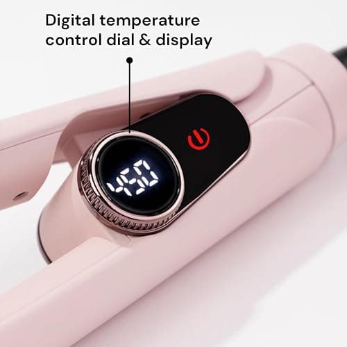 L'ANGE HAIR Le Titane 1.75” Titanium Flat Iron Hair Straightener and Curler 2 in 1 | Best Curling Flat Iron for All Hair Types | Dual Voltage Flat Iron for Travel | Hair Straightening Irons - Blush 1.75" thumbnail 4