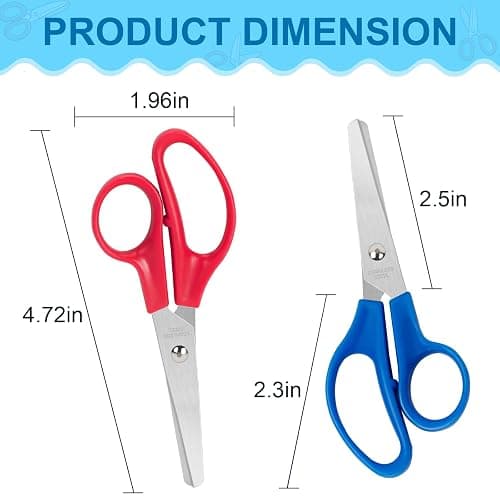 30 Pack Kids Scissors, 5 Inch Bulk Scissors for School, Blunt Tip Scissors for Child Student Teacher, School Supplies Craft Cutting Paper, Kids Safety Scissors for Preschool Classroom Office Home thumbnail 3