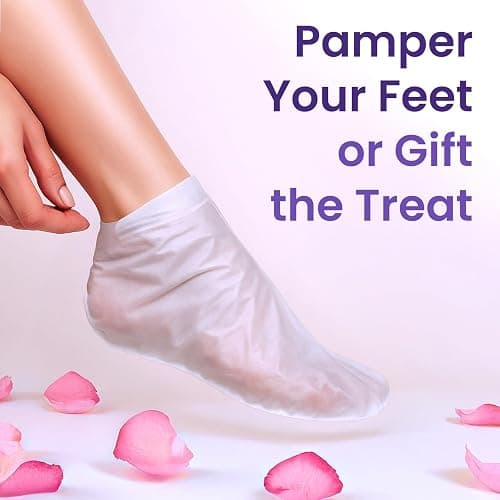 Foot Peel Mask for Hard Skin (6 pairs) Foot Mask for Cracked Heel Solution, Dry Feet Care with Lavender & Shea Butter, Dead Skin Remover, Exfoliating Socks for Women & Men, One Size Fits Most thumbnail 5
