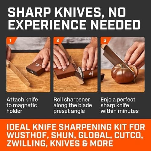 Tumbler Rolling Knife Sharpener Set - Knife Sharpening Made Easy - Starter Set (Complete Gift Set) thumbnail 4