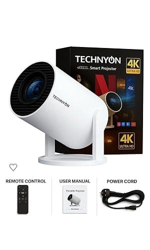 Technyon HY300 PRO+ 2025 | 1080P Full HD WiFi Projector with Android 11.0 – 12000 Lumens Portable Home Theater & Outdoor Movie Projector | Screen Mirroring for iOS/Android | Gaming & HDMI Compatible thumbnail 8