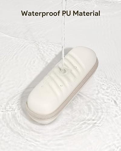 Electric Toothbrush Travel Case for Oral B/Oral-B Pro/Phlips Sonicare, Waterproof Portable Toothbrush Protective Storage Bag with Mesh Pocket & 2pcs Toothbrush Head Covers Protection (Beige) thumbnail 3